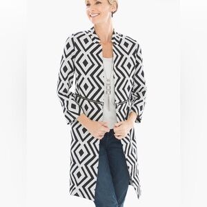 Chico’s Diamond Jacquard Mid-Length Jacket Women’s Chico’s Size 1=Small size 8